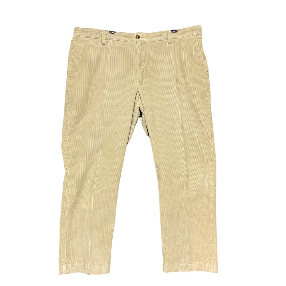 LL Bean Classic‎ Fit Corduroy Pants Mens 42x29 Tan Khaki Stretch Cotton 502835